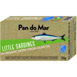 Photo of Pan Do Mar Little Sardines Org Oil 120gm