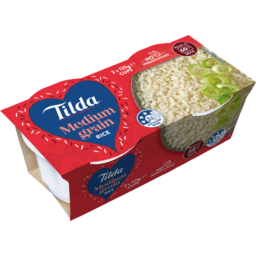 Photo of Tilda Medium Grain Rice Microwave Quick Cups 2 Pack 2x125g