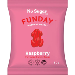 Photo of Funday No Sugar Raspberry Gummy Frogs 50g