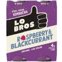 Photo of Lo Bros Kom Raspberry & Black currant 4pk