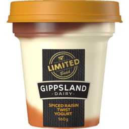 Photo of Gippsland Dairy Spiced Raisin Twist Yogurt 160g