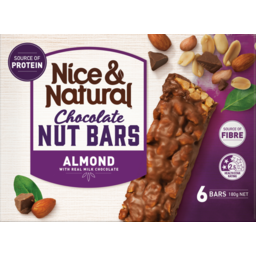 Photo of Nice & Natural Nut Bars Chocolate Almond 180g