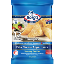 Photo of Borg's Triangles Feta Cheese Appertisers 12 Pack