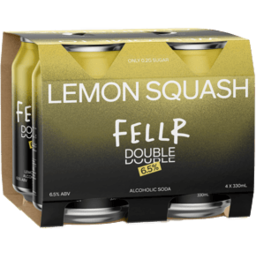 Photo of Fellr Double Double Lemon Squash Seltzer Can 330ml 
