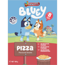 Photo of Arnotts Bluey Pizza Flavoured Snacks 8 Snack Packs 168g