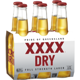 Photo of XXXX Dry Bottle 330ml 6 Pack