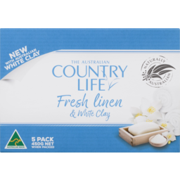 Photo of Country Life Fresh Linen & White Clay Soap 5 Pack