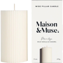 Photo of Maison & Muse Scented Candle Pillar Vanilla & Caramel