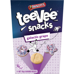 Photo of Arnotts Tee Vee Snacks Galactic Grape Biscuits 165g