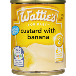 Photo of Wattie's Baby Food Stage 2 Custard With Banana 7+ Months 120g