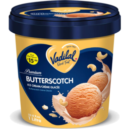 Photo of Vadilal Ice Cream - Butterscotch 1ltr
