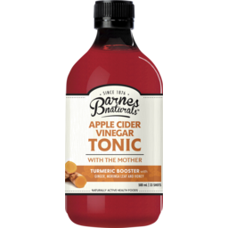 Photo of Barnes Naturals Apple Cider Vinegar With The Mother Turmeric Tonic