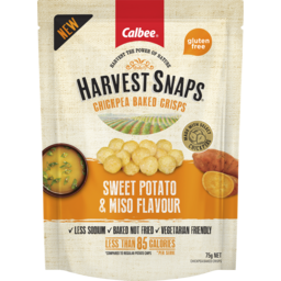 Photo of Calbee Harvest Snaps Chickpea Sweet Potato & Miso Flavour 75g 75g