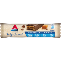 Photo of Atkins Low Carb Fudge Caramel Chocolate Bars 50g