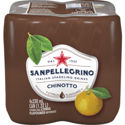 Photo of Sanpellegrino Italian Sparkling Drinks Chinotto (Citrus) 4 X 330ml Cans 