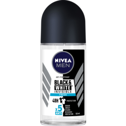 Photo of Nivea Men Black & White Invisible Fresh + Antibacterial 48h Anti Perspirant Roll On