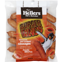 Photo of Hellers Precooked Sausages Burger Ring Flavoured