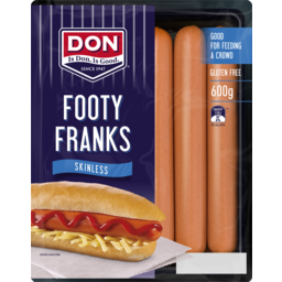 Photo of Don Skinless Footy Franks 600g