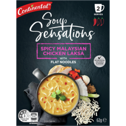 Photo of Continental Soup Sensations Spicy Malaysian Chicken Laksa With Flat Noodles 2 Serves 62g