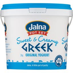 Photo of Jalna Pot Set Sweet & Creamy Greek Original Yoghurt 2kg