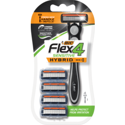 Photo of Bic Hybrid Flex 4 Mens Razor 1 Handle + 4 Cartridges 