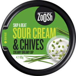 Photo of Zoosh Creamy Sour Cream & Chives Dip 185g
