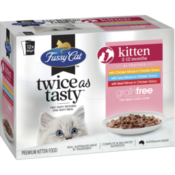 Photo of Fussy Cat Twice As Tasty Grain Free Kitten Wet Food 12x80g
