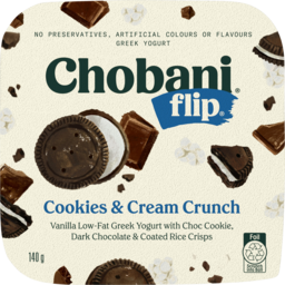 Photo of Chobani Flip Cookies & Cream Crunch Greek Yogurt 140g