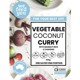 Photo of We Feed You - Vegetable Coconut Curry With Basmati Rice & Cashew Nuts [400g]