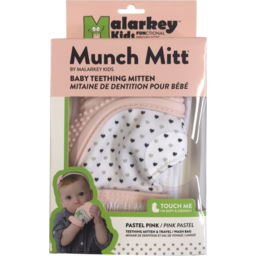 Photo of Munch Mitt Teething Mitten Pastel Pink