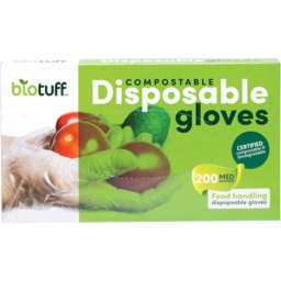 Photo of BIOTUFF Compostable Disposable Gloves Medium 200