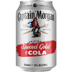 Photo of Captain Morgan Original Spiced Gold & Cola 6% Can 330ml
