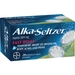 Photo of Alka-Seltzer Pain Relief Effervescent Tablets Lemon-Lime 20 Pack 