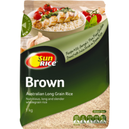 Photo of Sunrice Brown Long Grain Rice 1kg
