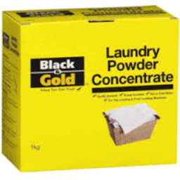 Photo of Black And Gold Laundy Detergent Powder Concentrate Box 1kg