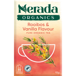 Photo of Nerada Organics Rooibos & Vanilla Flavour Tea Bags 50 Pack 92g