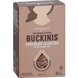 Photo of Loving Earth Buckinis Chocolate Clusters 400g