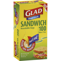 Photo of Glad Snaplock Reseal Sandwich Bags 100pk 100pk