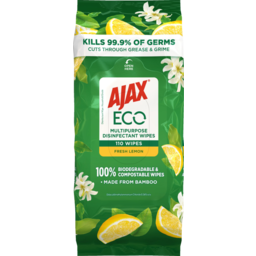 Photo of Ajax Antibac Lemon Wipes 110pk