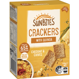 Photo of Sunbites Snack Crackers Cheddar & Chives 110gm