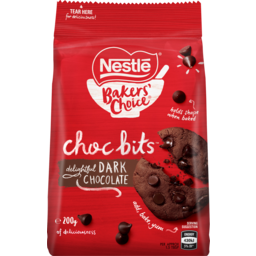Photo of Nestle Bakers Choice Dark Chocolate Choc Bits 200g
