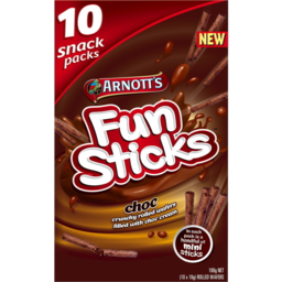 Photo of Arnotts Fun Sticks Choc Snack Packs 10 Pack 180g