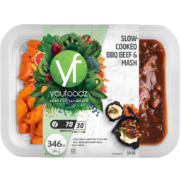 Photo of Youfoodz BBQ Beef With Creamy Mash & Carrots 326g 325g