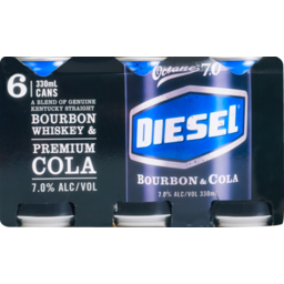 Photo of Diesel 7% Bourbon & Cola 6x330ml Cans