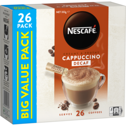 Photo of Nescafe Gold Cappuccino Coffee Mixes Decaffeinated Multipack 26x12.5g+7g 