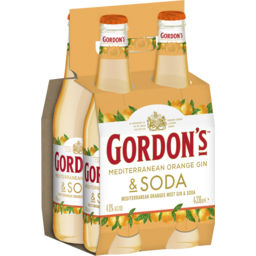 Photo of Gordon's Mediterranean Orange Gin & Soda Bottle