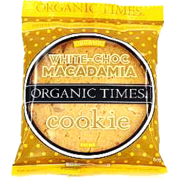 Photo of Organic Times - White Choc Macadamia Cookie 60g