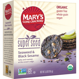 Photo of Marys Gone Crackers Super Seed Seaweed & Black Sesame Crackers