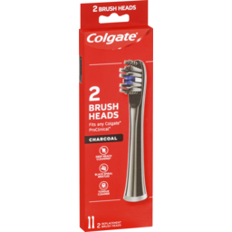 Photo of Colgate Toothbrush Proclinical Charcoal Black Replacement Electric Head Refills 2 Pack