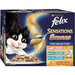 Photo of Felix Adult Sensations® Sauces Fish Selection Wet Cat Food 12.0x85g